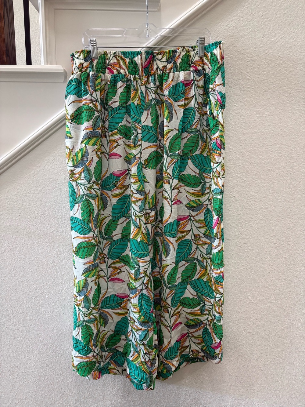 Rose + Olive Tropical Wide Leg Pants